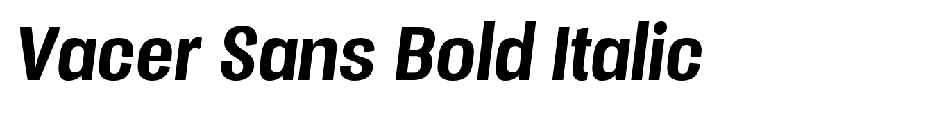 Vacer Sans Bold Italic